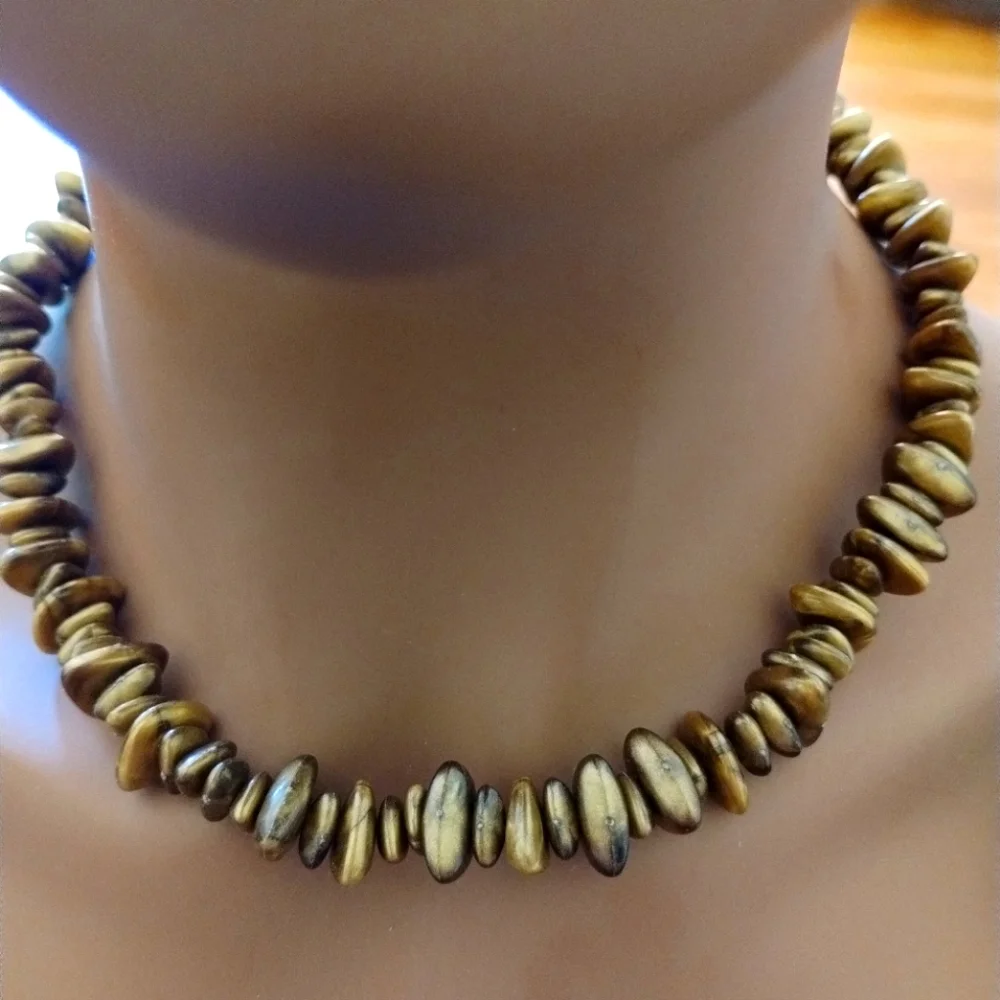 SALE: Earth-Toned Graduated Bead Necklace with Toggle Clasp - Picture 1 of 7
